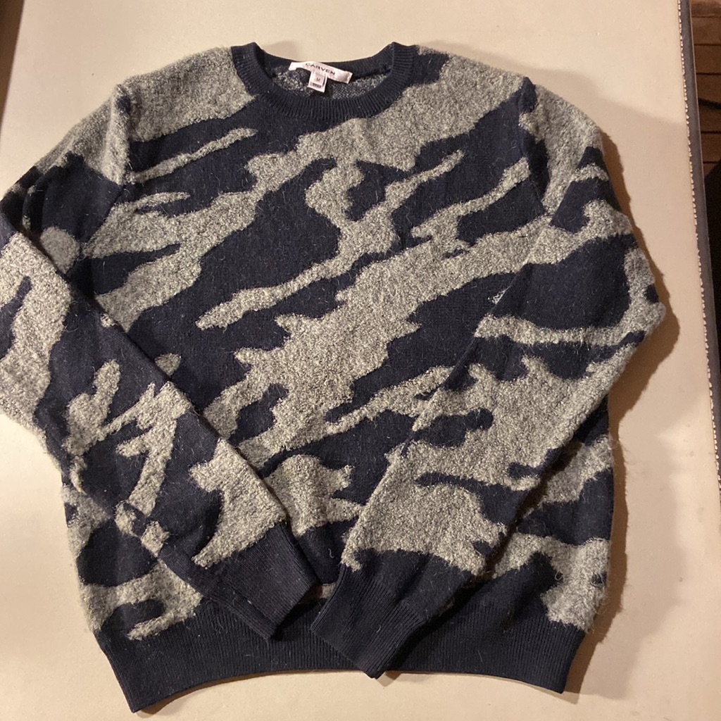 Carven Camo Wool Mohair Sweater Xs